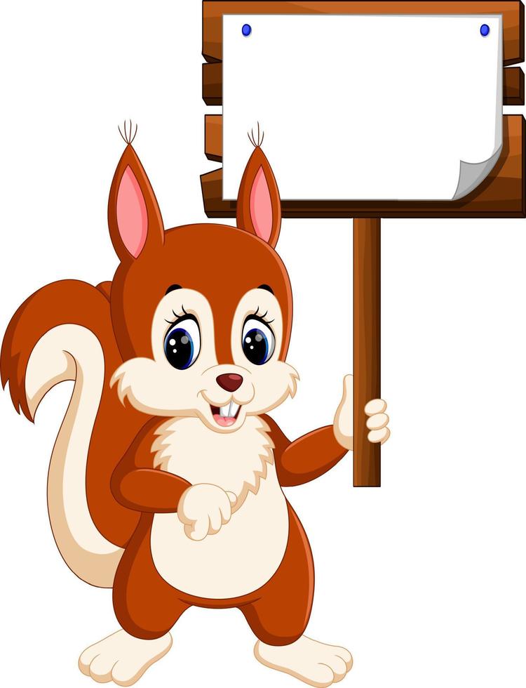 Cartoon funny squirrel vector