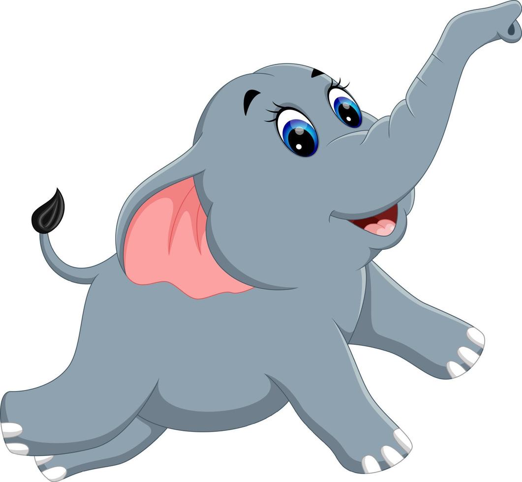 illustration of Cute elephant cartoon vector