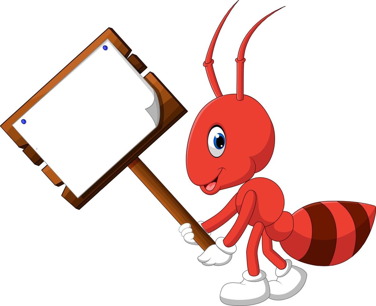 Cute ant cartoon vector