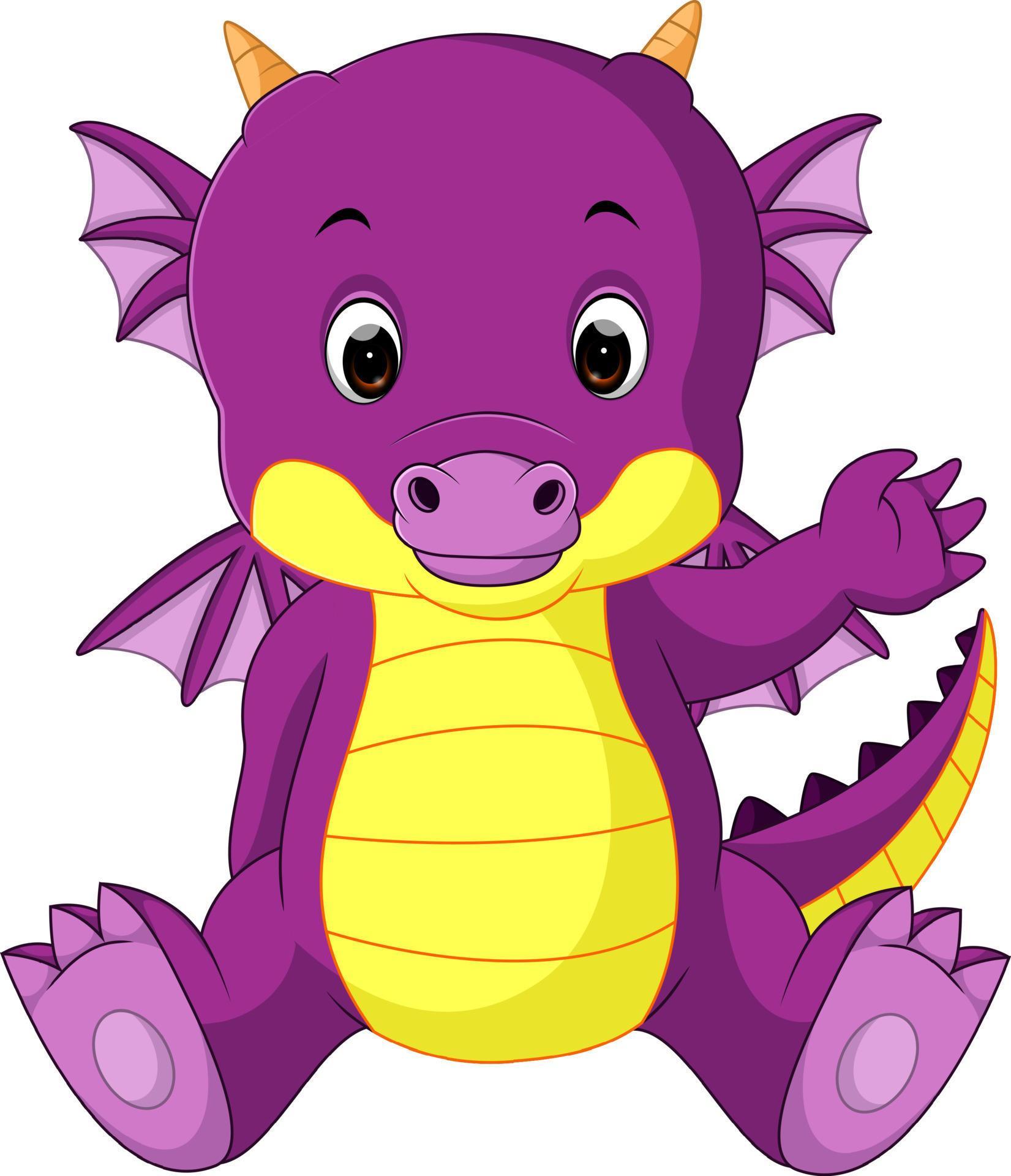 Cute baby dragon cartoon 7916723 Vector Art at Vecteezy