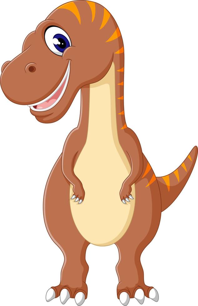 illustration of cute dinosaur cartoon vector