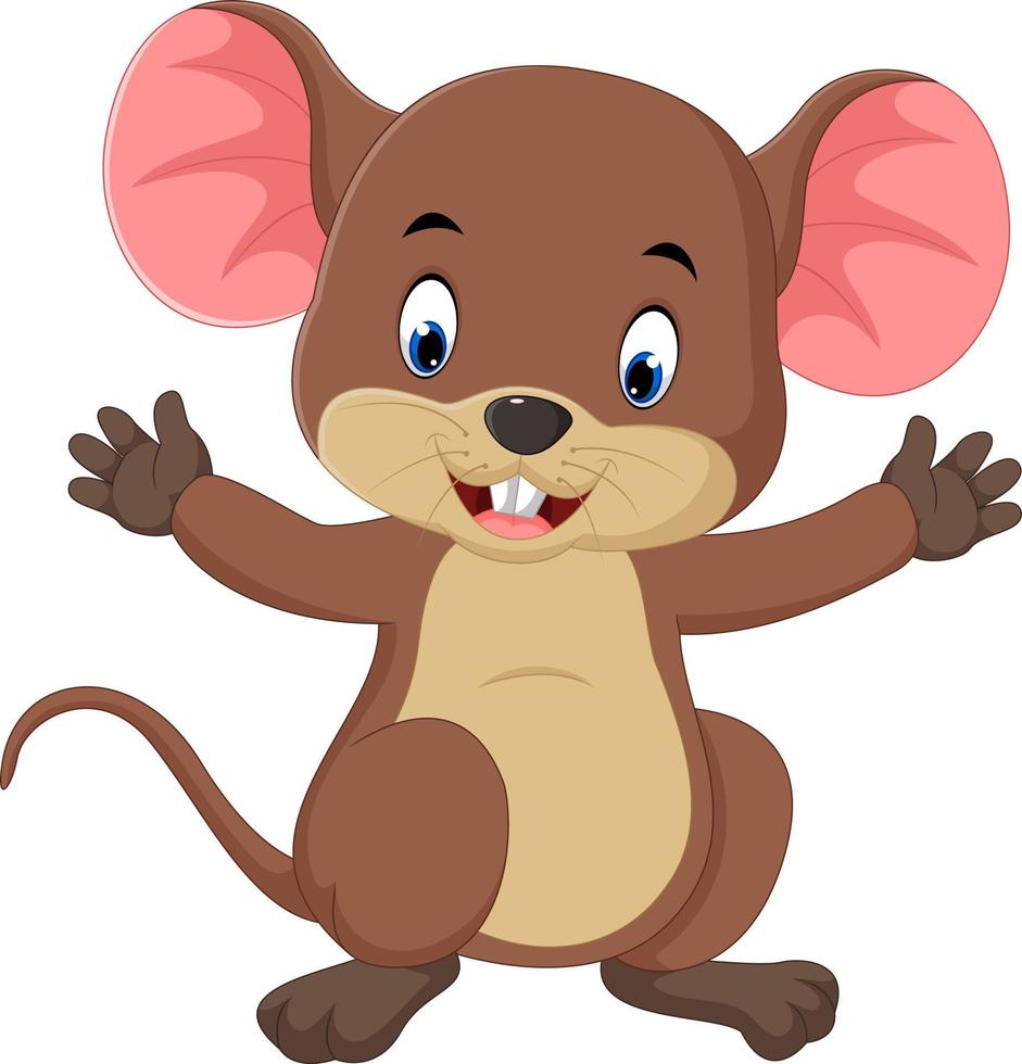 Cute mouse cartoon vector