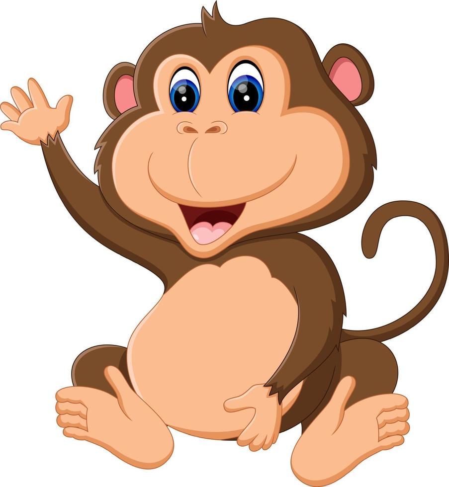 illustration of Cartoon monkey vector