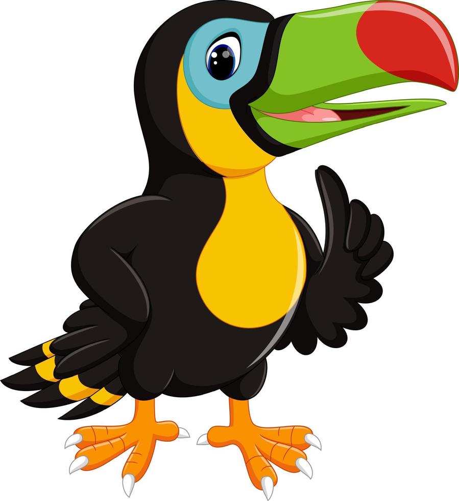 illustration of cute toucan cartoon vector