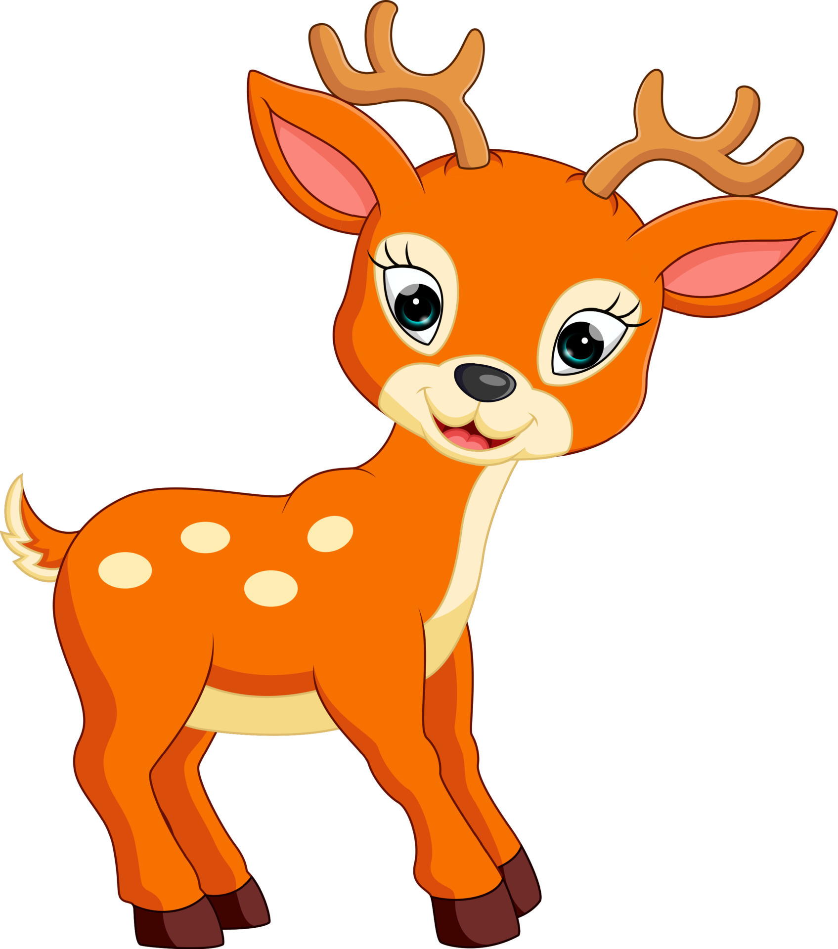 Cute deer cartoon 7916770 Vector Art at Vecteezy