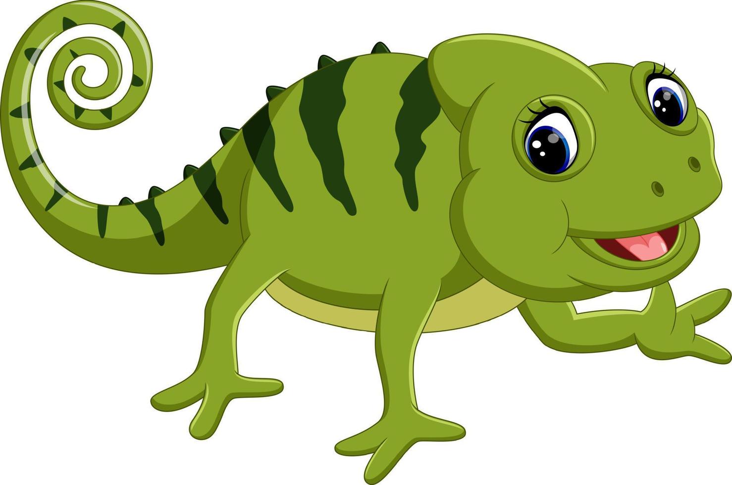 Cartoon cute Chameleon vector