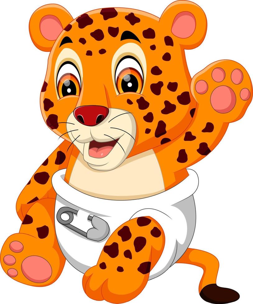 illustration of cute baby tiger vector