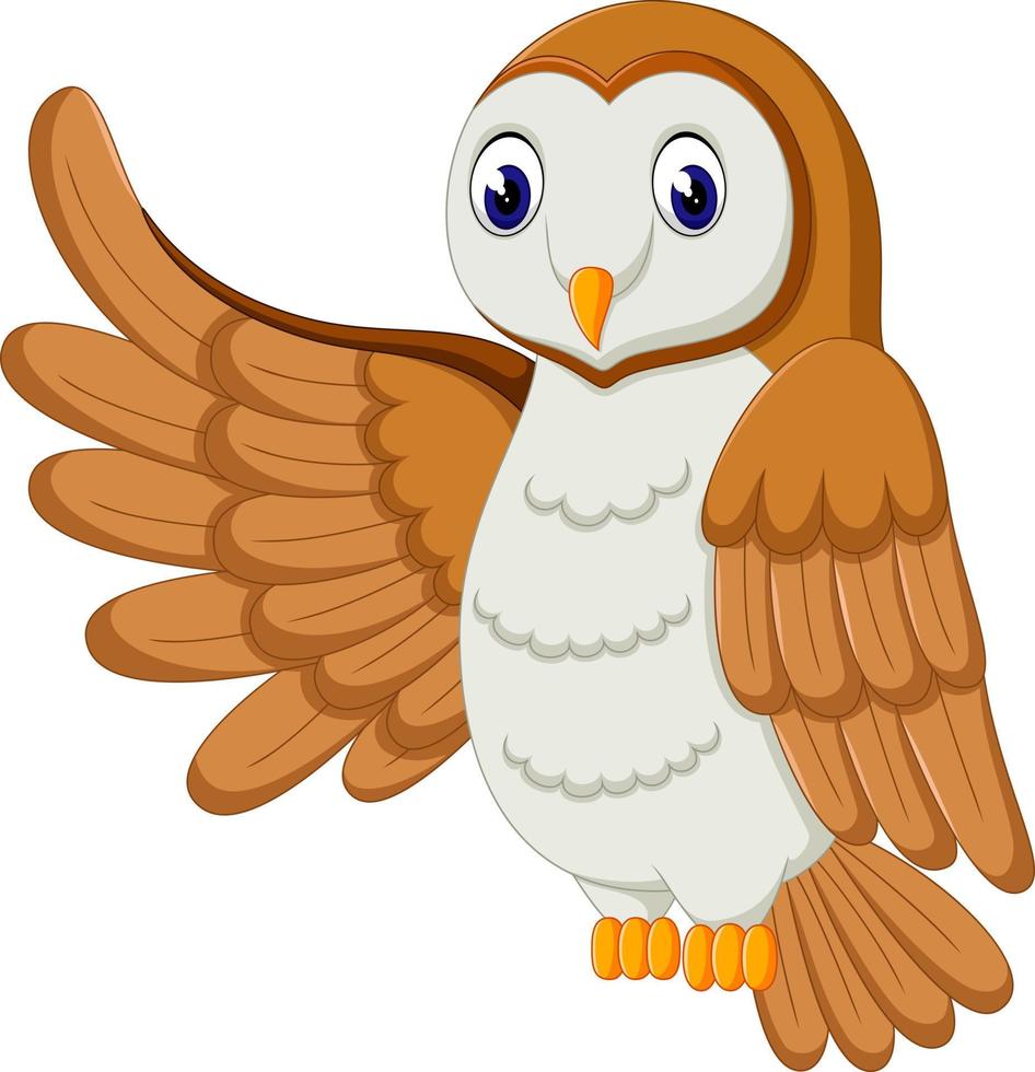 illustration of cute owl cartoon vector
