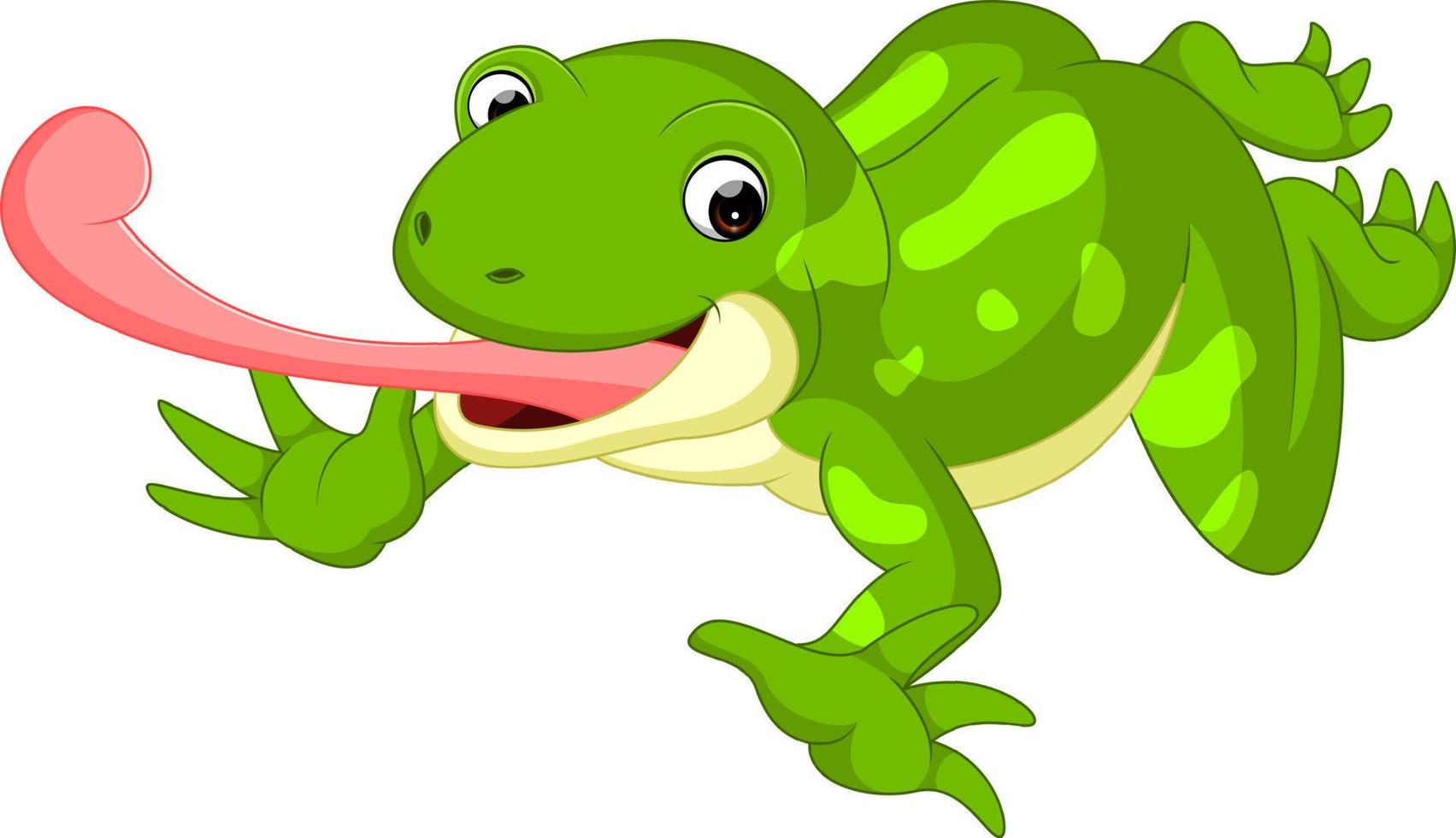 Cute frog cartoon vector