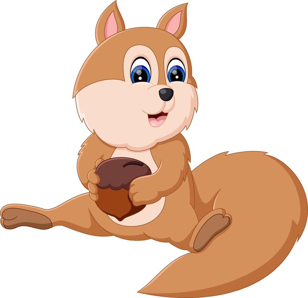 illustration of Cute squirrel cartoon vector