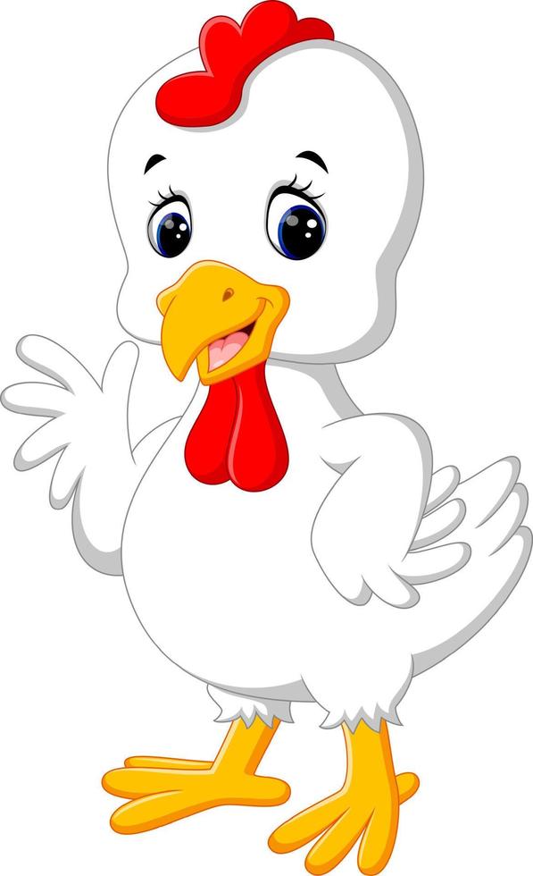 Cartoon chicken rooster vector