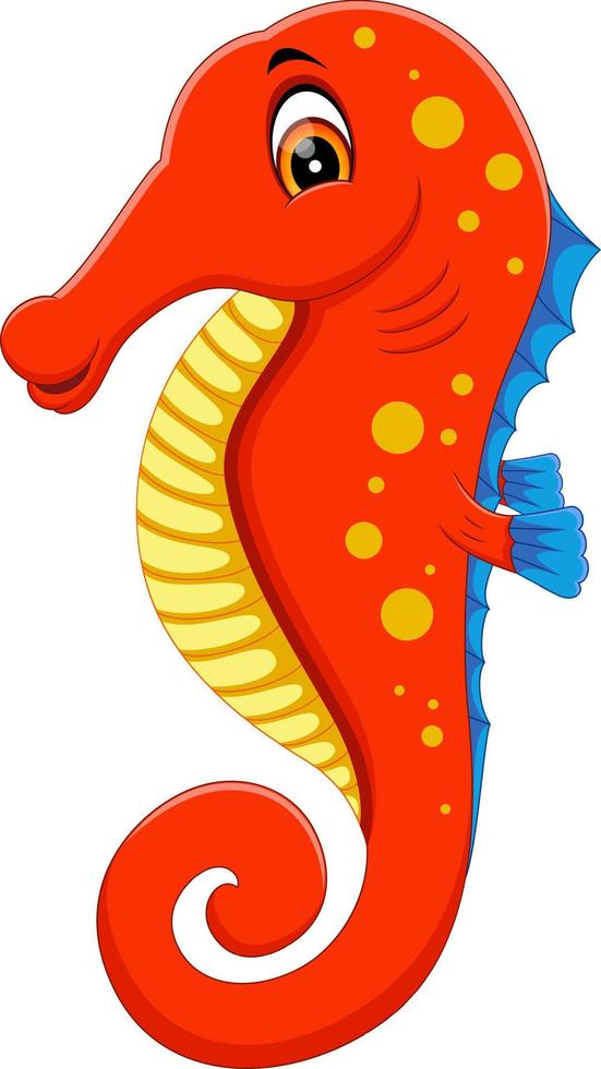 illustration of Cute seahorse cartoon vector