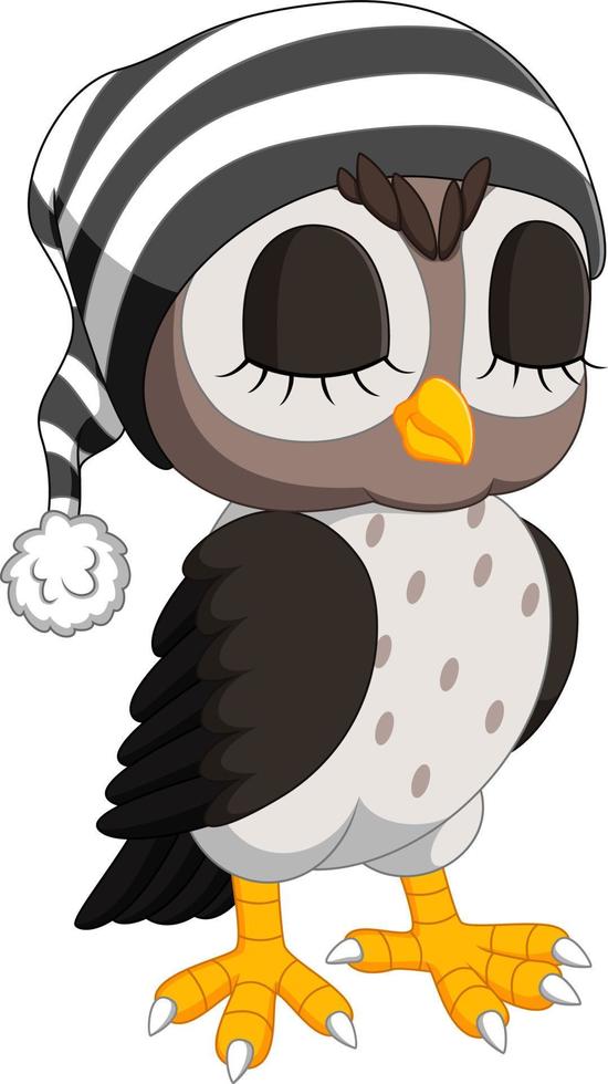 cute owl cartoon vector