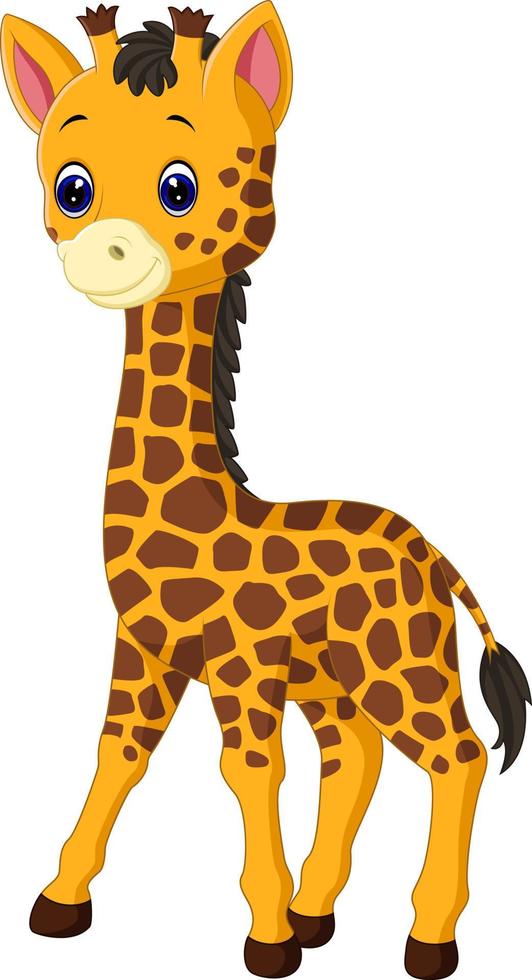 cute giraffe cartoon vector
