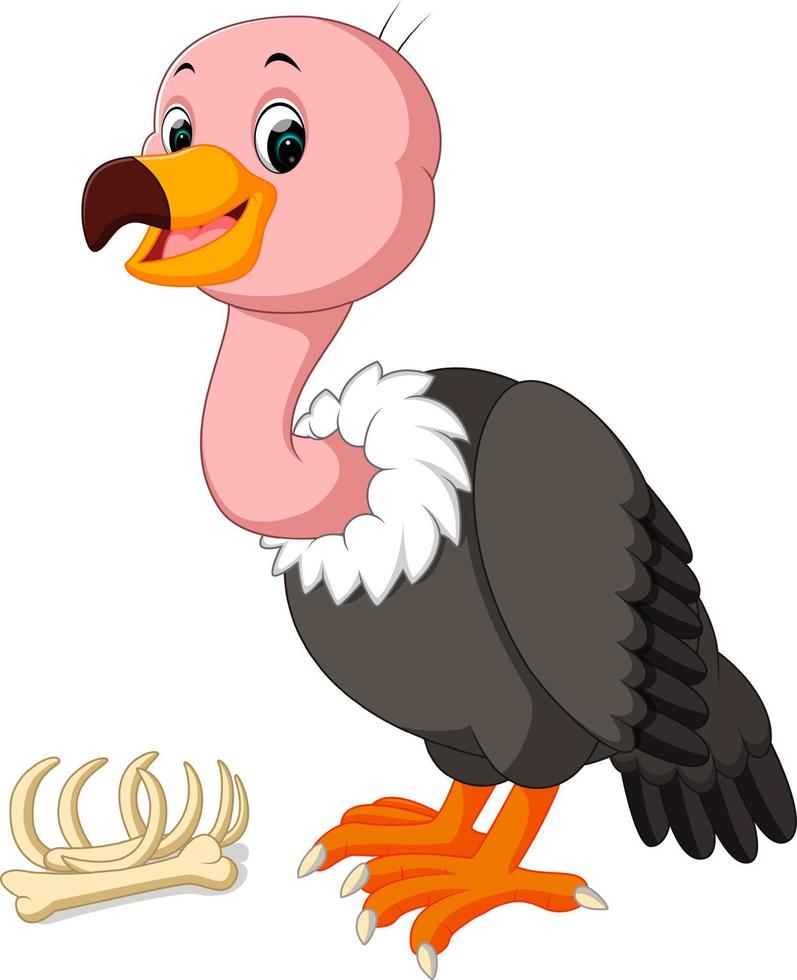 cute Vulture cartoon vector