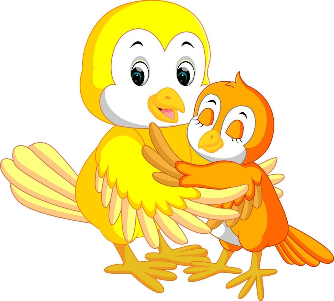 Cute bird cartoon vector