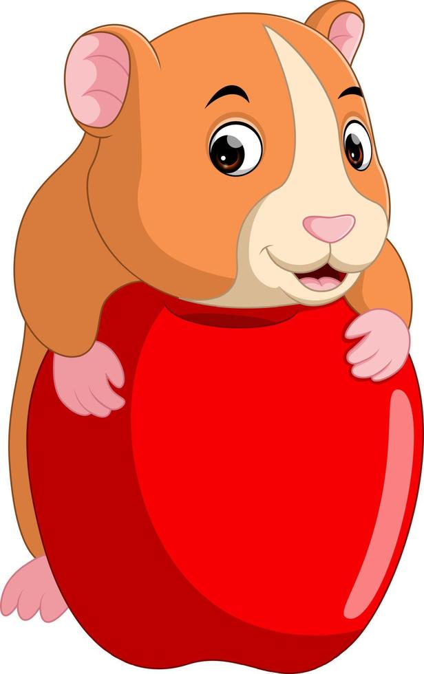 Cute hamster cartoon vector