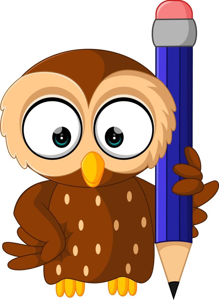 cute owl cartoon vector