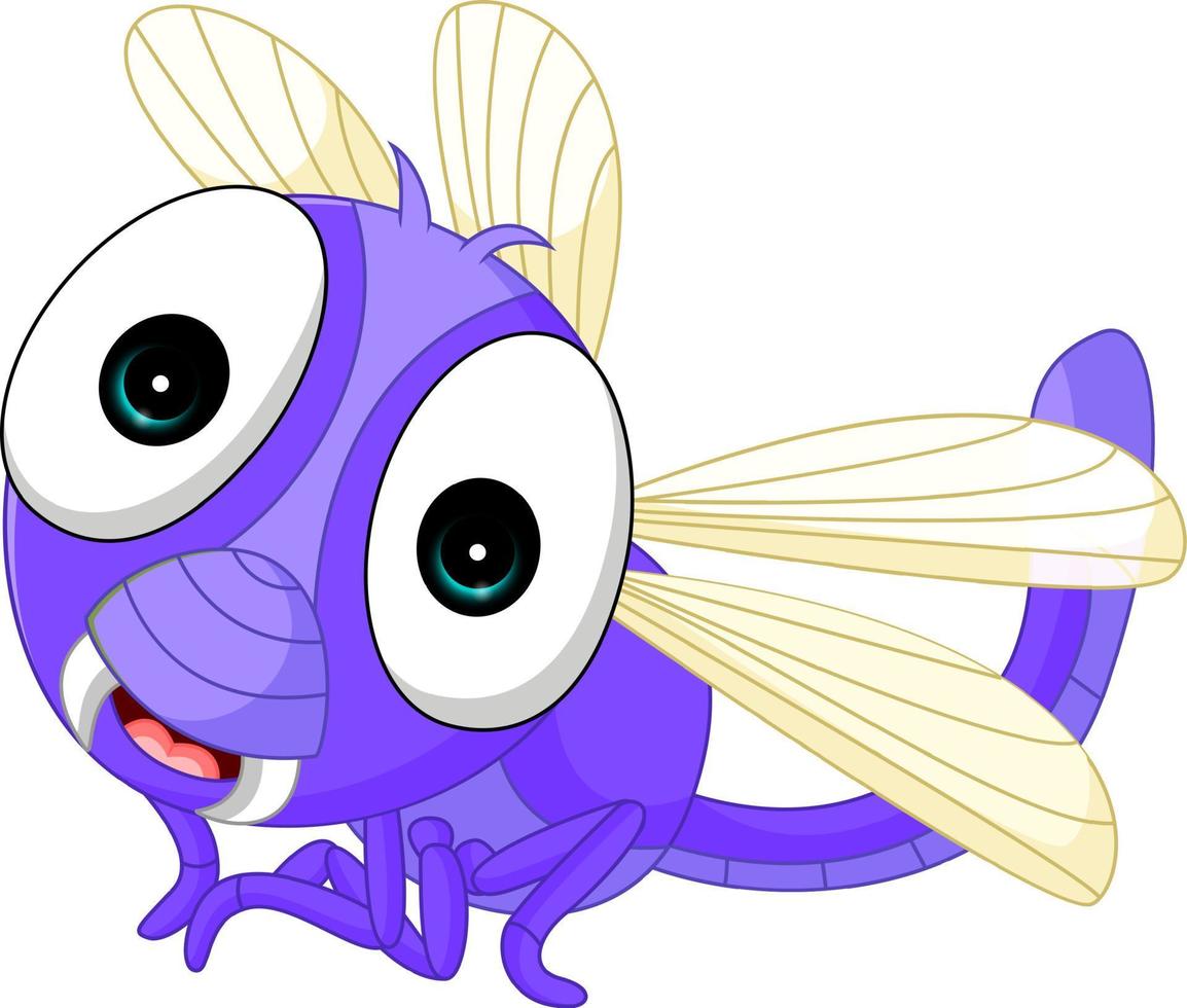 cute funny dragonfly vector