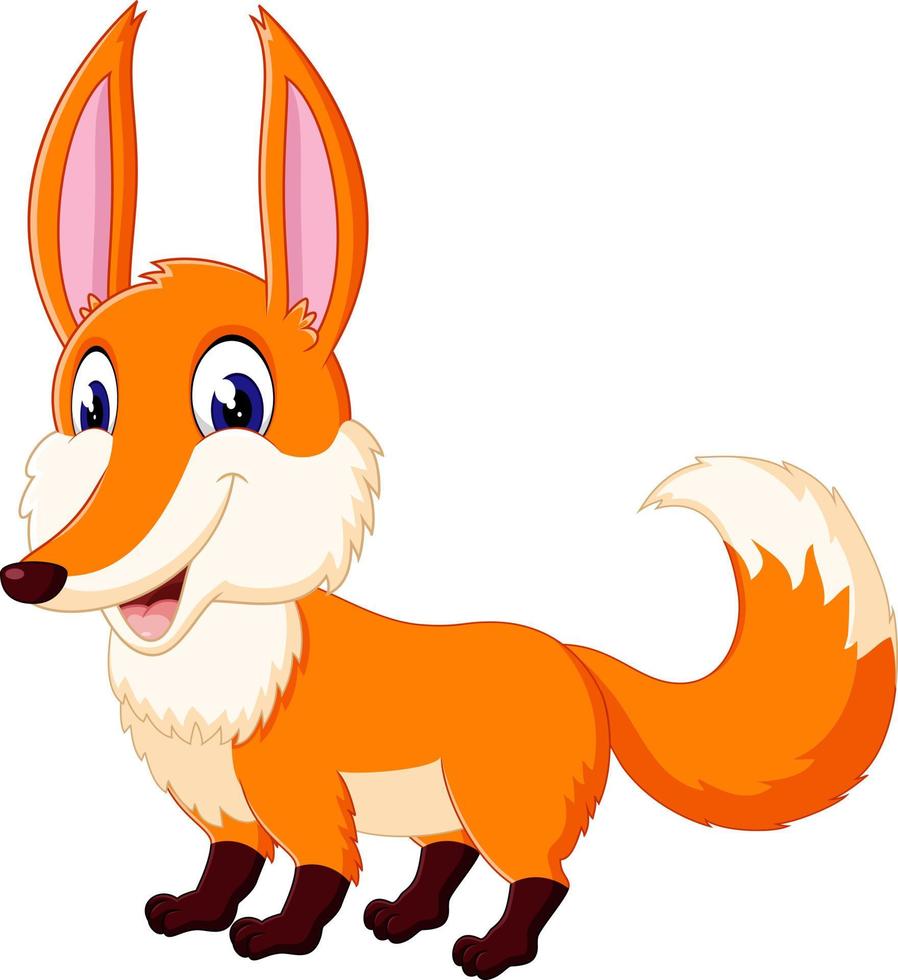 illustration of Cute fox cartoon vector