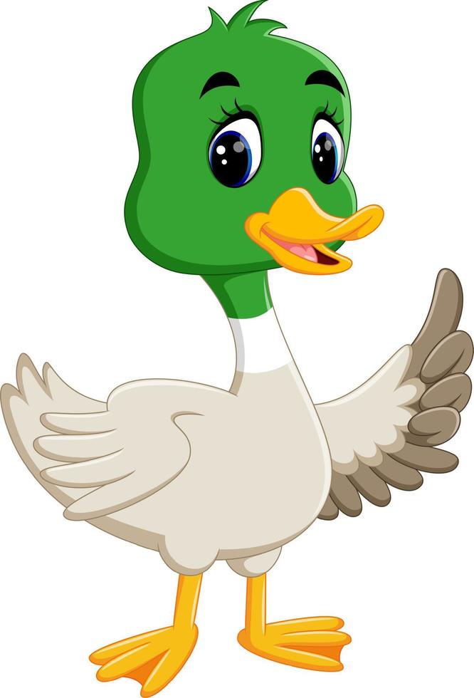 illustration of cute duck cartoon vector