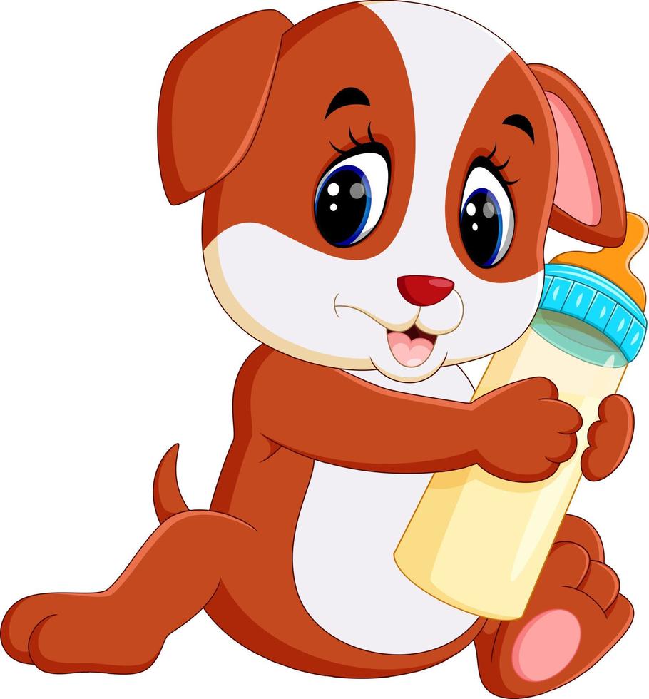 illustration of cute dog cartoon vector