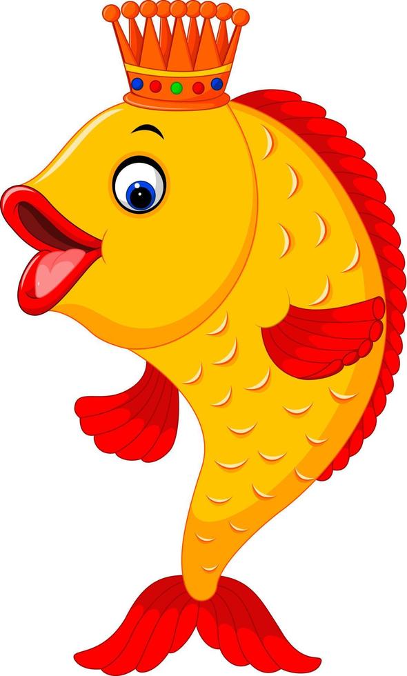 Cute fish cartoon vector