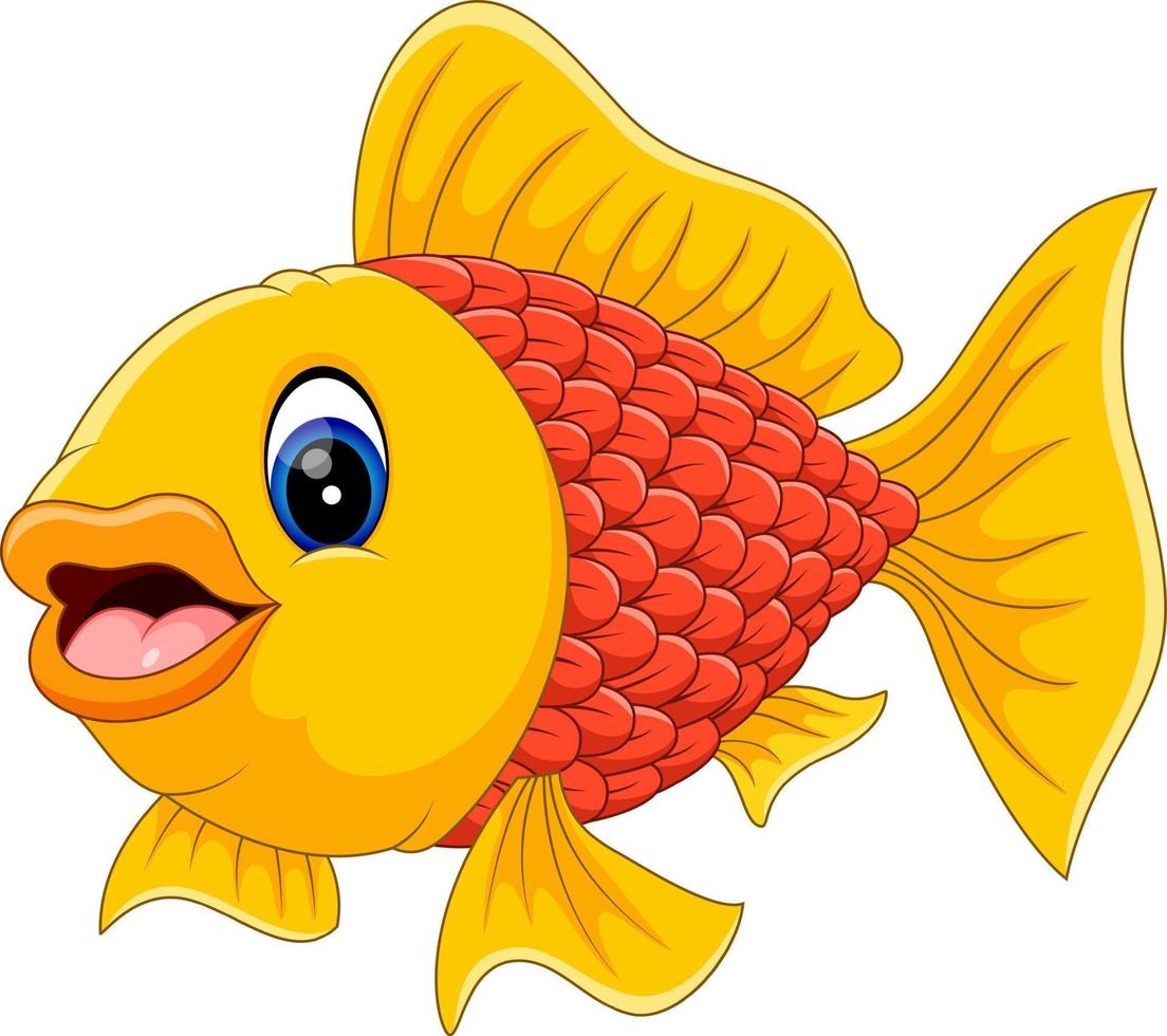 illustration of cute fish cartoon vector