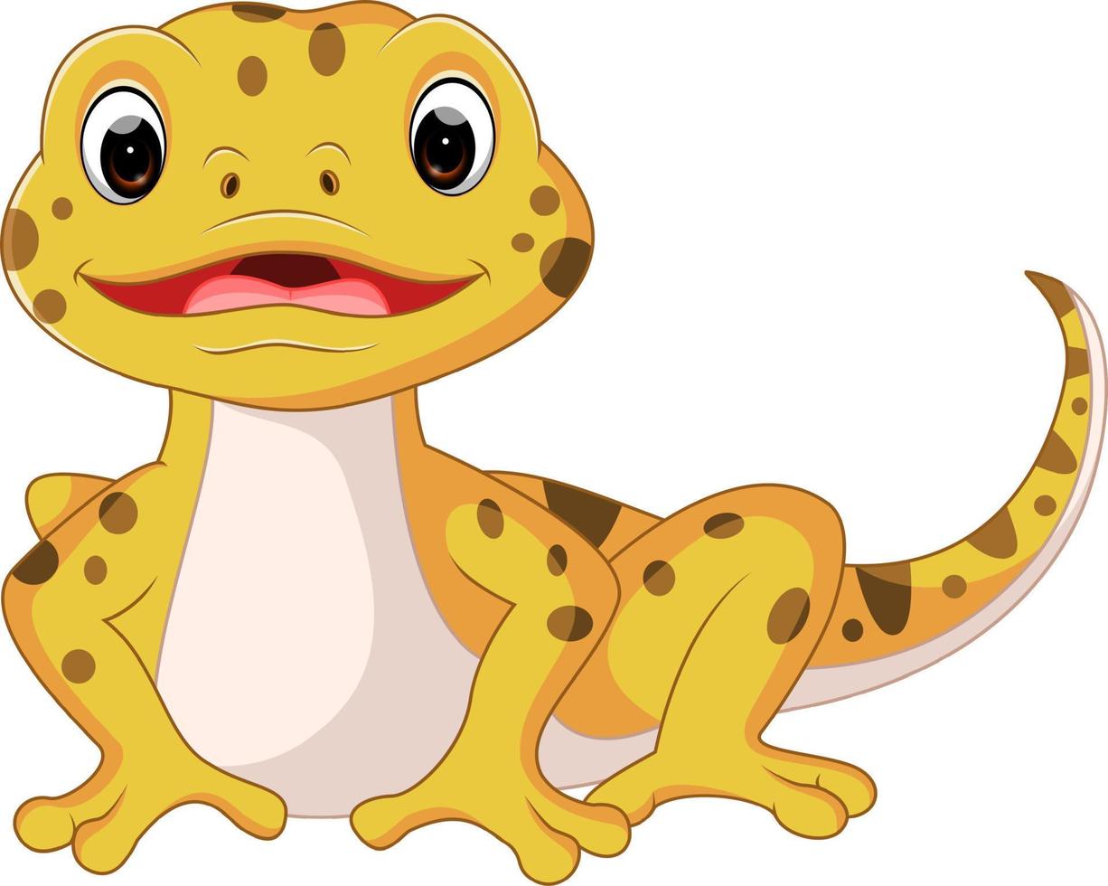 Cute lizard cartoon vector