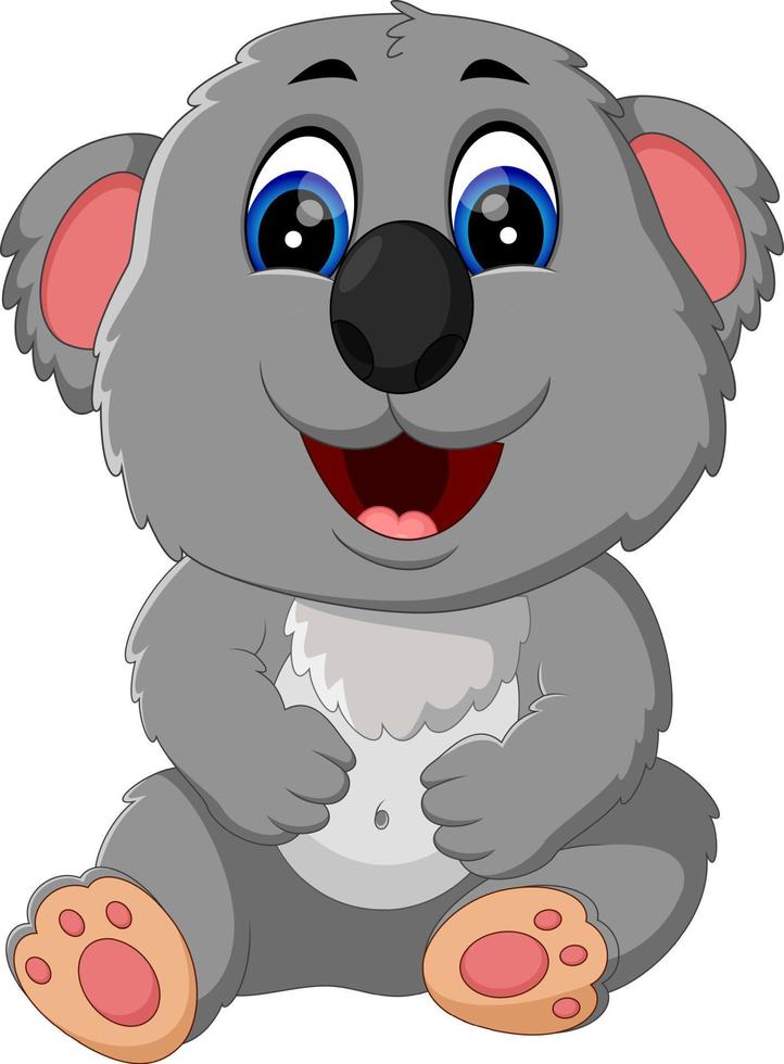 ilustración de dibujos animados lindo koala vector