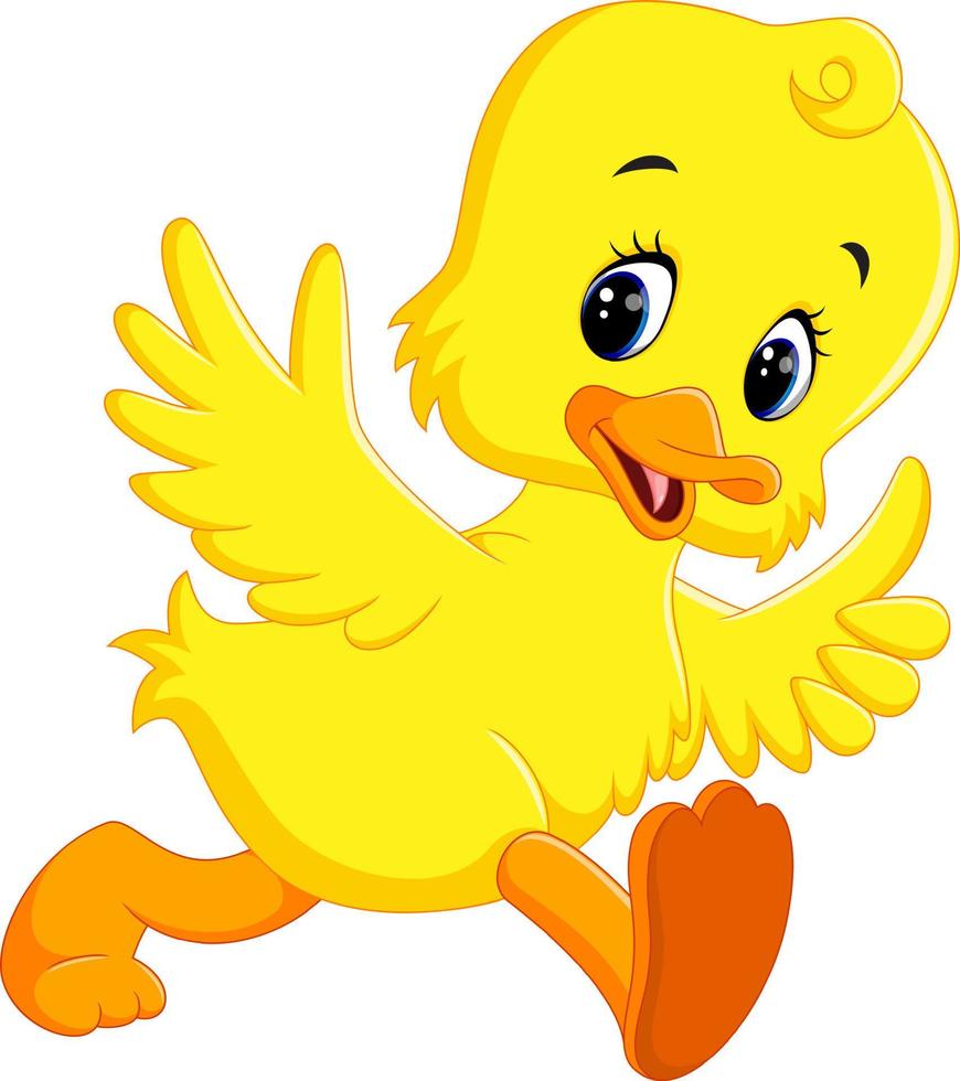 Funny duck cartoon vector