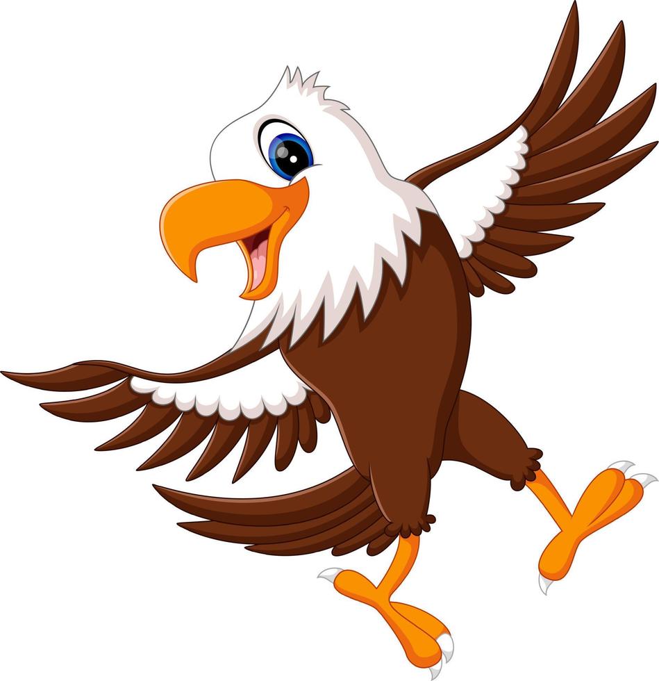 illustration of Cute eagle cartoon vector