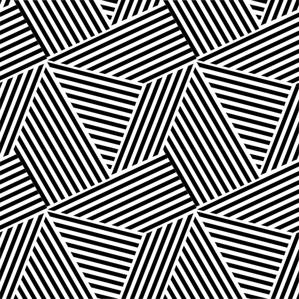 Black Stripes Geometric Seamless Pattern vector