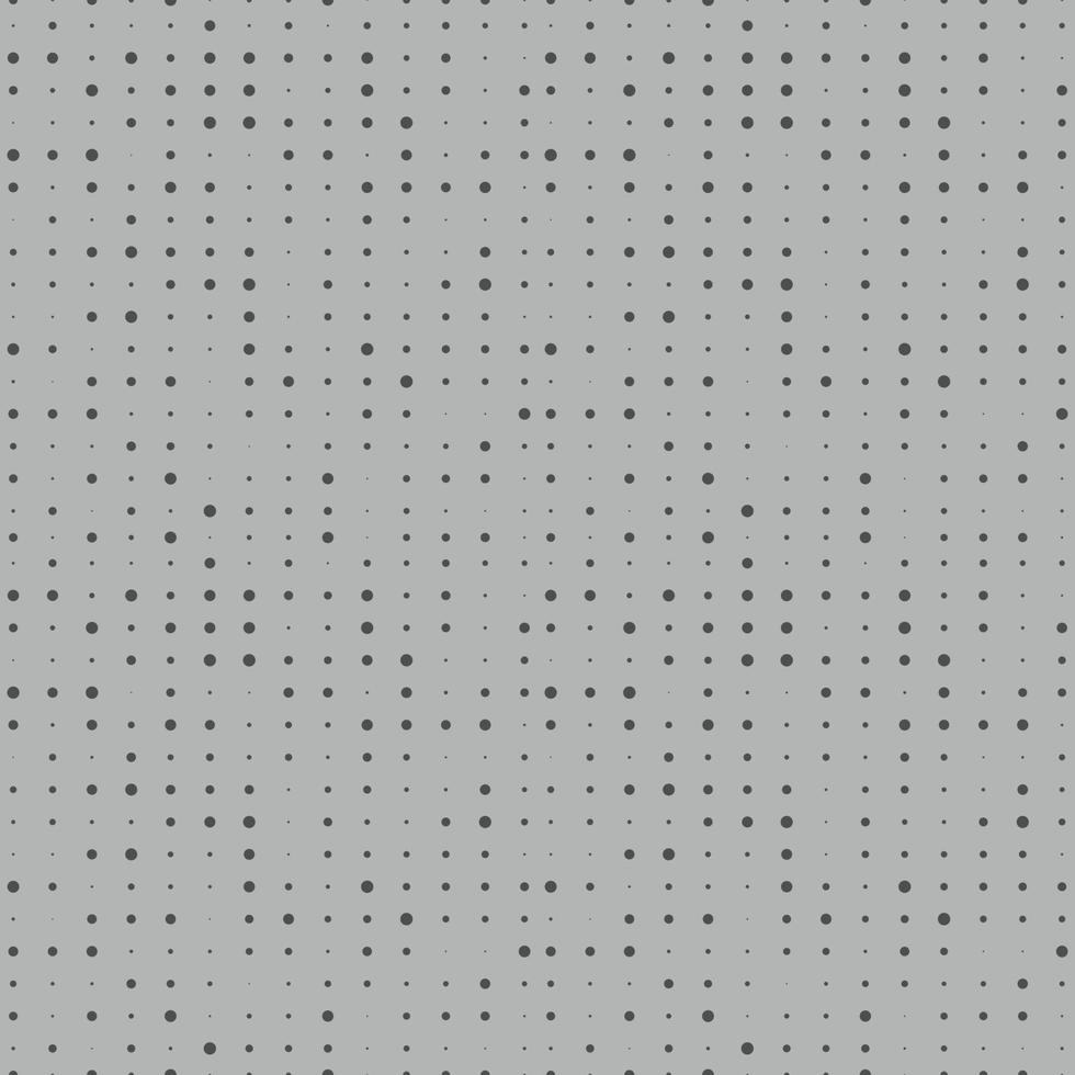 Black Dots Seamless Pattern on Grey vector
