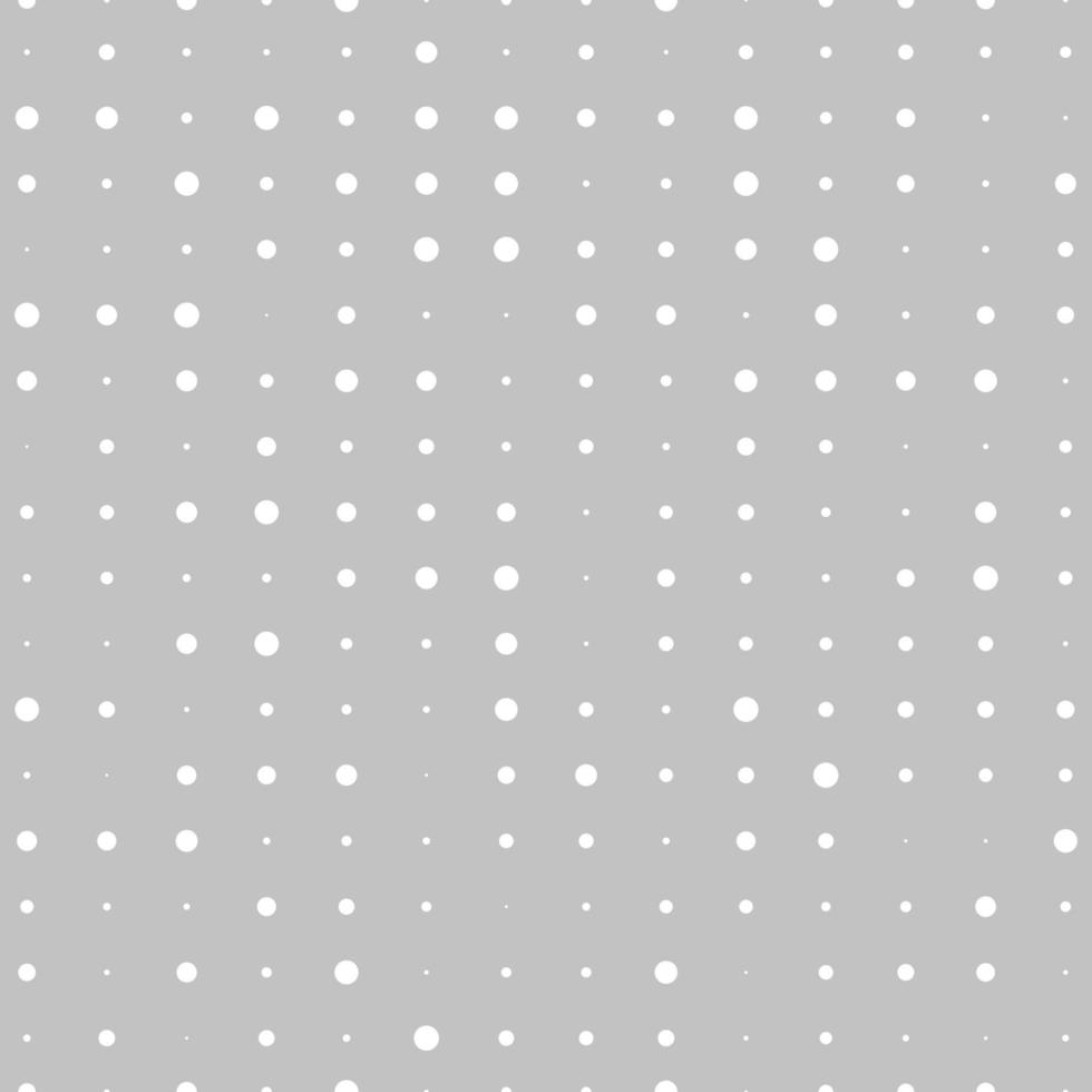 White Dots Seamless Pattern on Grey vector