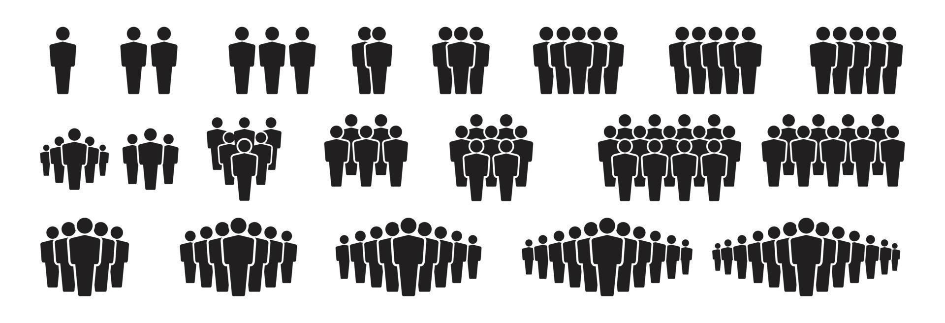 Team icons set. People .Group of people icons. Vector illustration