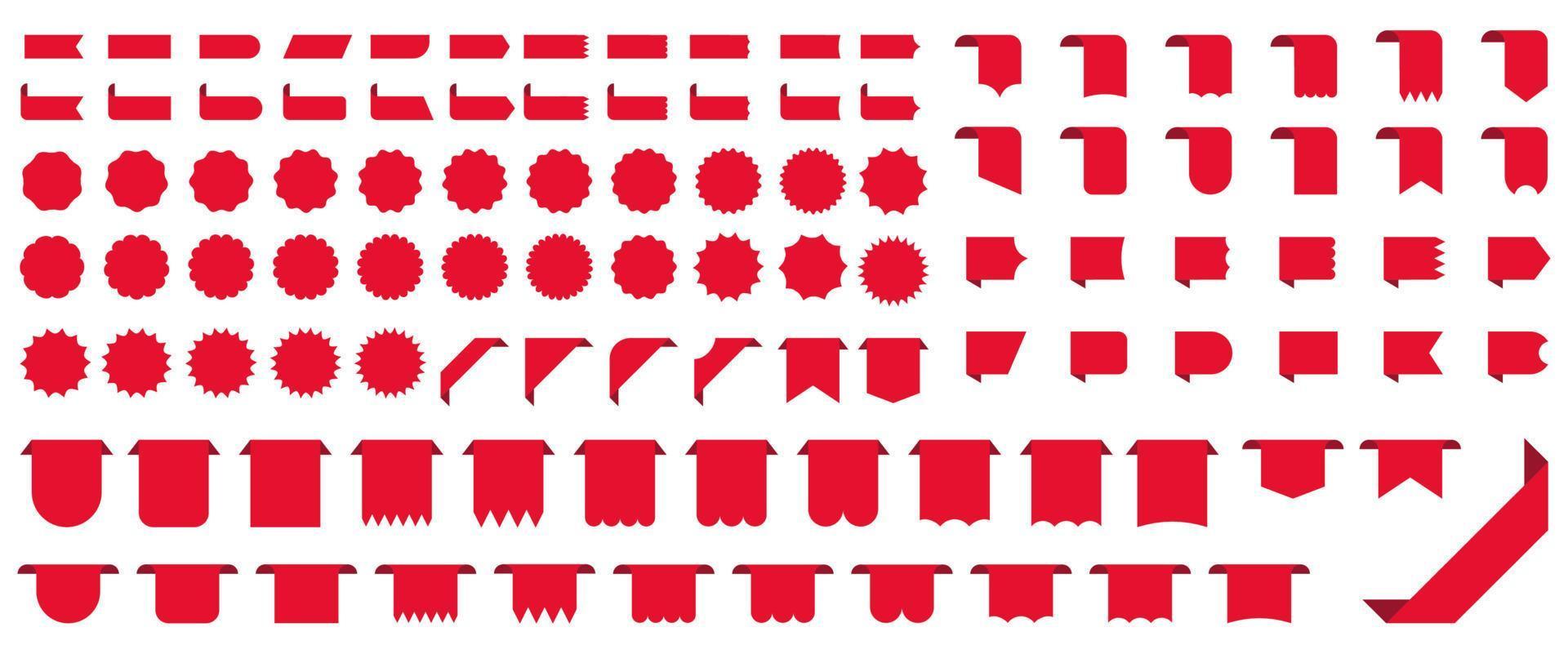Sale price tag icon set collection. vector
