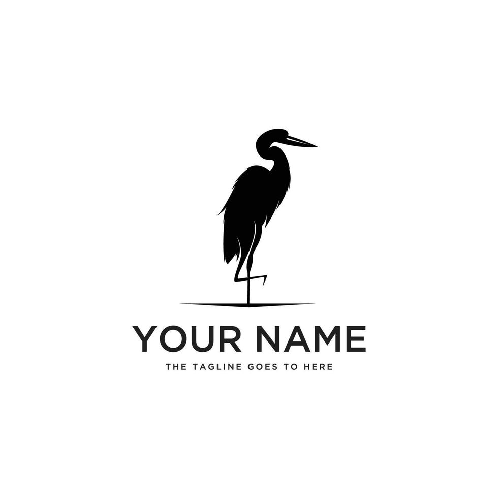 Heron logo template, suitable for your brand vector