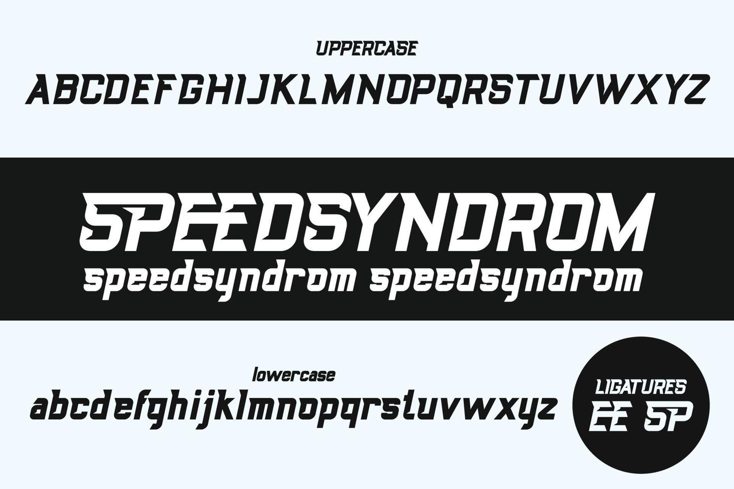 speedsyndrom alfabeto deporte concepto, adecuado para su diseño vector