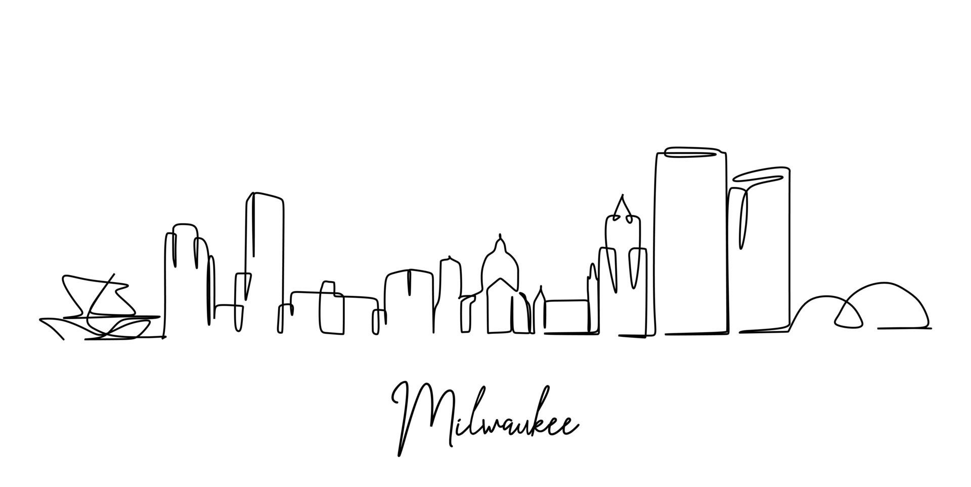 Premium Vector | Continuous line drawing of a city skyline and building  vector illustration premium vector