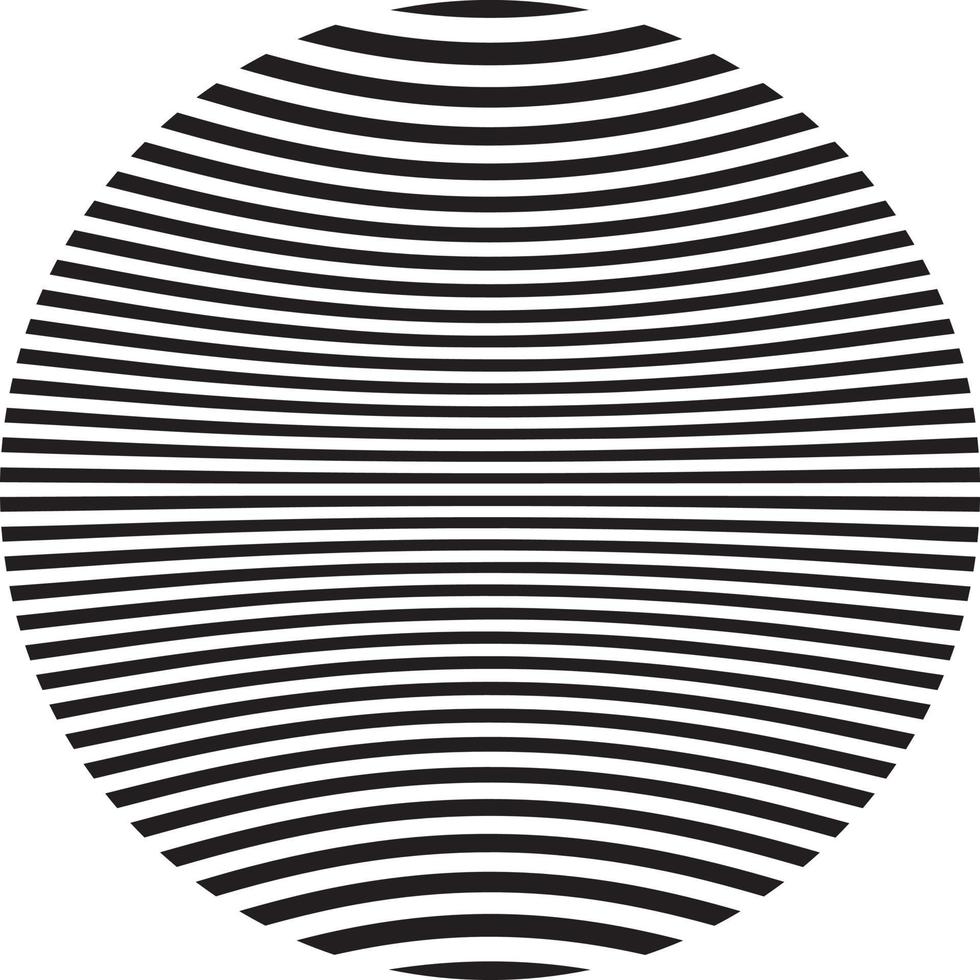 circle with black stripe pattern vector