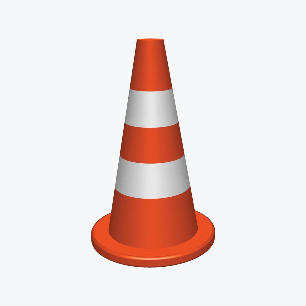 3d traffic cone. vector