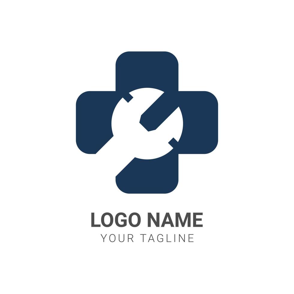 Vector Pharmacy Creative Logo Design Template - Setting Idea Inspiration Health Symbol