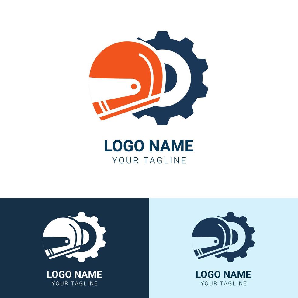 plantilla de diseño de logotipo de configuración vectorial - símbolo de reparación de casco vector