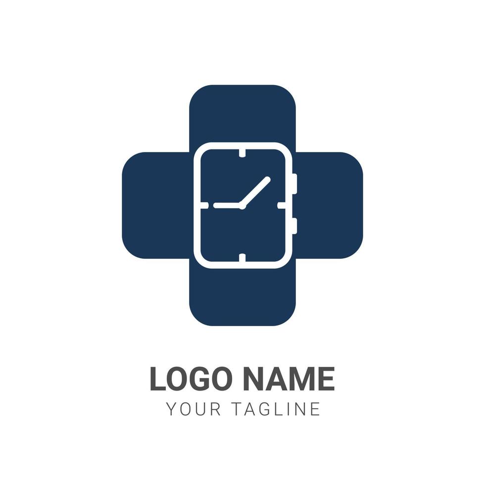 Vector Pharmacy Creative Logo Design Template - Watch Idea Inspiration Health Symbol