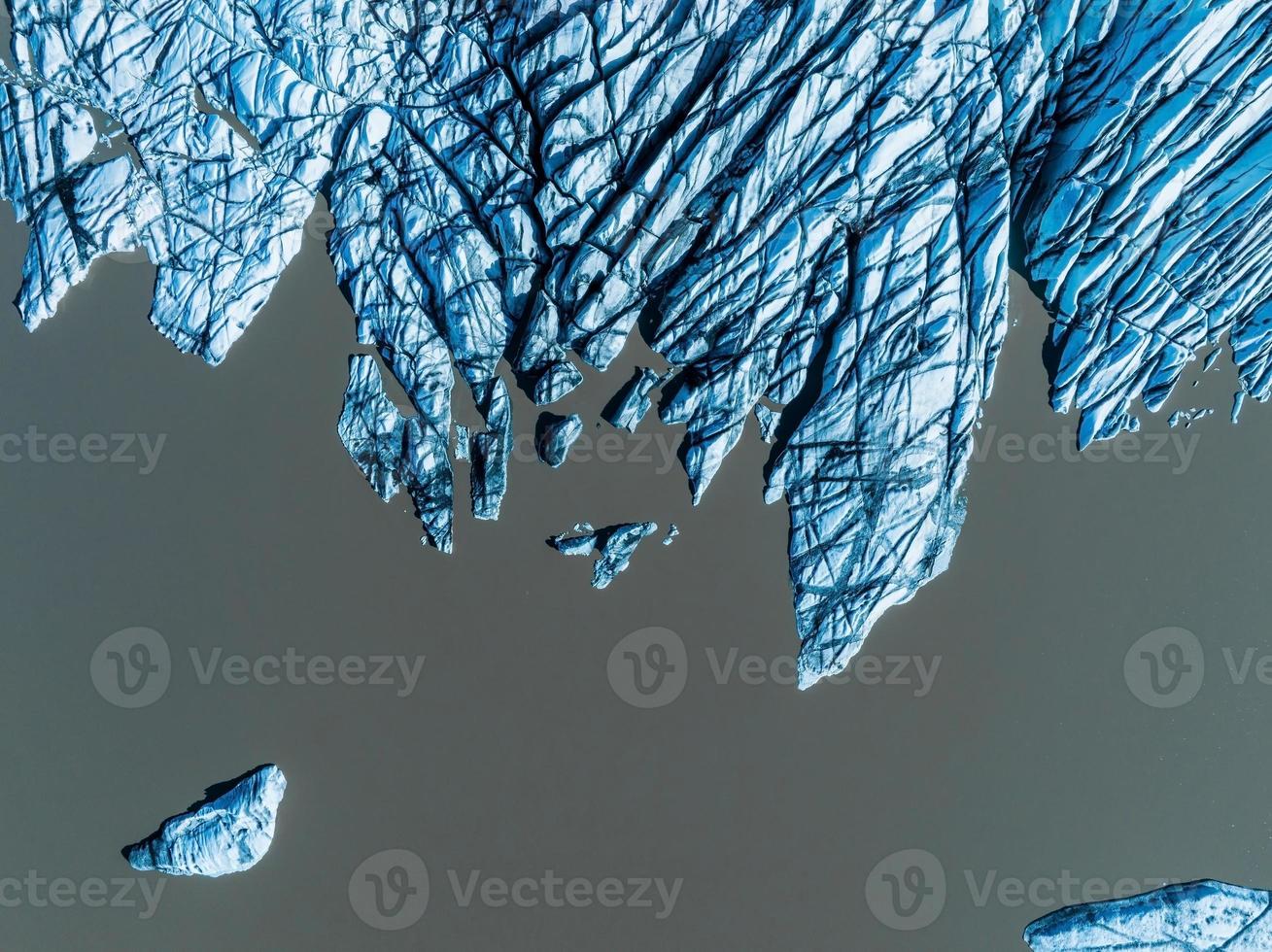 Aerial panoramic view of the Skaftafell glacier, Iceland photo