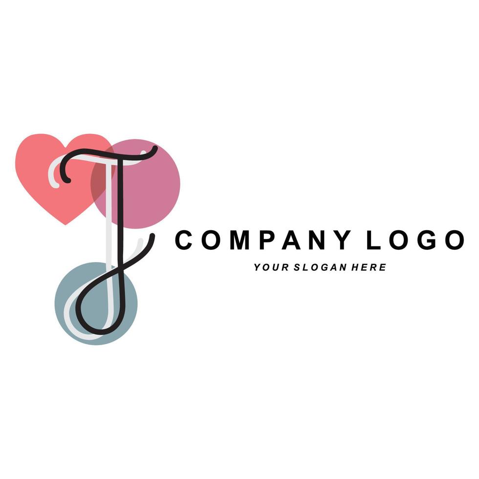 letter J logo, company brand initials design, sticker screen printing vector illustration