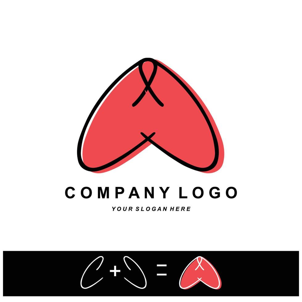 logotipo de la letra c, alfabeto de iconos vectoriales, ilustración del diseño de la marca de la empresa, serigrafía, pegatina vector