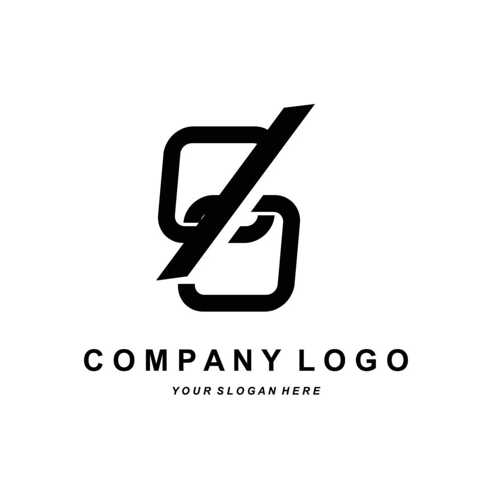 diseño de marca corporativa con el logotipo de la letra s, ilustración de fuente vectorial vector