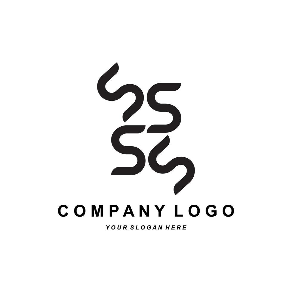 diseño de marca corporativa con el logotipo de la letra s, ilustración de fuente vectorial vector